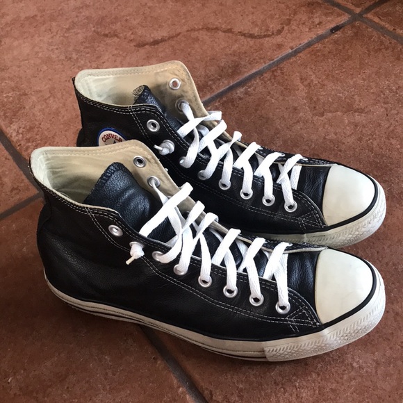 black leather converse size 11